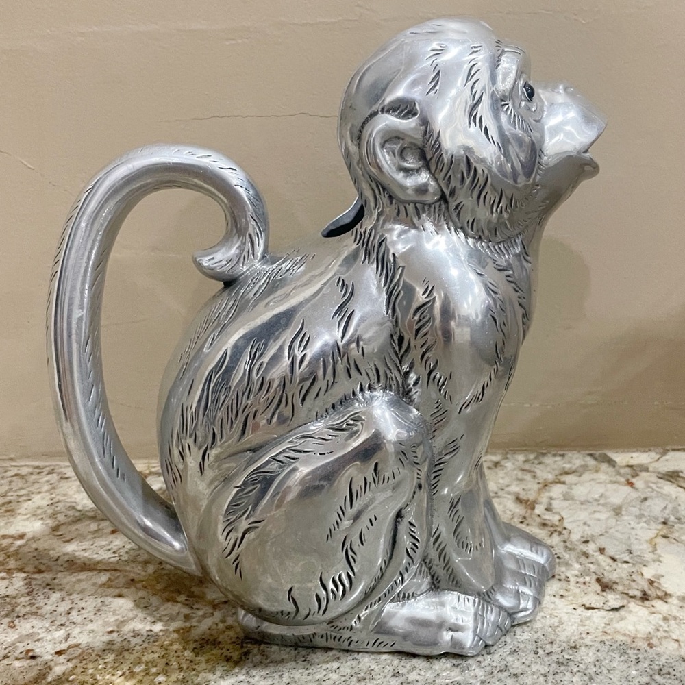 Arthur Court Designs Aluminum Monkey Pitcher 2003 - Picture 2 of 13
